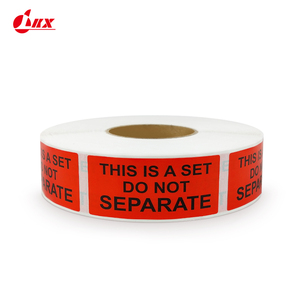Red Fragile Warning Stickers Breakable Glass Caution <b>Labels</b> Self Adhesive Warehouse Packaging Warning Tags for Shipping - Product Image 1