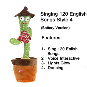 Drôle Électrique Cactus En Peluche Poupée Twist Danse Jouet Décor Enregistrement Perroquet USB Cactus En Peluche Jouet Drôle De Danse Chanter Jouet - Product Image 5