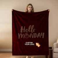 Échantillon Gratuit de Couvertures d'Hiver 100% Polyester pour Sublimation, Impression Numérique 3D, Couverture Polaire pour Bébé et Animaux, Couverture Personnalisée avec Logo