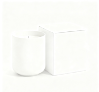 Vente en gros Emballage artisanal rectangulaire unique personnalisé Boîte à bougies de luxe en carton dur blanc pour cadeau