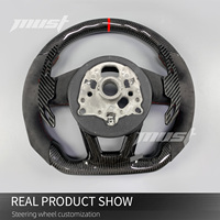 Volant en fibre de carbone personnalisé pour Audi Sedan Série A3 A4 A5 S3 S4 S5 RS3 RS4 RS5 D-shape Sport Design avec Paddel Shifter