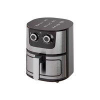 Friteuse à air B502, friteuse électrique domestique avec minuterie et commande manuelle par bouton, 7L, sans huile, en acier inoxydable