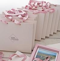 Boîte-Tiroir Personnalisée de Luxe pour Cadeau, Sacs en Papier Roses avec Poignée en Ruban, Marquage à Chaud pour Emballage de Bijoux