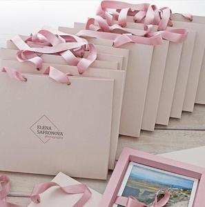 Caja de Regalo Personalizada, Cajas de Papel de Regalo de Lujo para Joyería, Bolsa de Embalaje con Asa de Listón, Estampado en Caliente, Bolsa de Papel <span class=keywords><strong>Rosa</strong></span> - Product Image 2