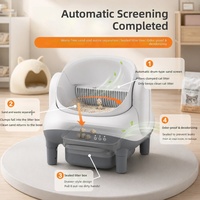 Nouvelle Litière Intelligente Entièrement Automatique pour Chat, Toilette Ouverte, Conception Mains Libres, Mécanisme de Ramassage Électrique, Capacité 76L, ABSPP