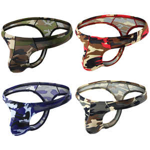 Tanga Sexy para Hombre con Logotipo Personalizado en 3D, Diseño de Camuflaje, MOQ Bajo, Tanga con Tirantes en <span class=keywords><strong>T</strong></span> - Product Image 5