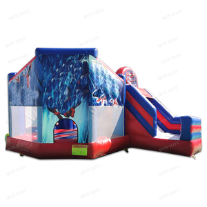 Spider siêu heros người đàn ông Inflatable thư bị trả lại nhà lâu đài Bouncer nhảy Combo với trượt cho trẻ em và người lớn - Product Image 1