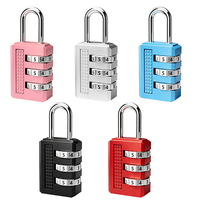 Mini cadenas à combinaison à 3 chiffres, serrure de sécurité à code pour casier de gym, valise, armoire, tiroir, utilisation intérieure et extérieure