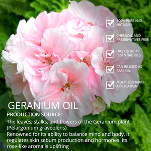 Aceite Esencial de Geranio Natural al por Mayor para Difusor, Cuidado de la Piel, Masajes, Aromaterapia - Product Image 3