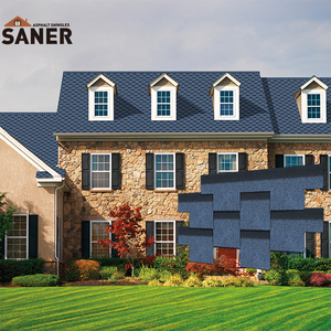 Bardeaux de toiture en asphalte multicouches de style industriel moderne, enduits de <span class=keywords><strong>goudron</strong></span>, pour villas et usage extérieur – Durables et imperméables - Product Image 1