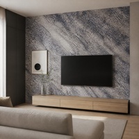 Revêtement mural souple en pierre flexible Vialan MCM, sable de quartz bleu Bolivie, imperméable, ignifuge, carrelage pliable, salon moderne
