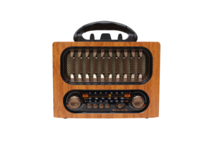 Vofull Nhà Máy Giá xách tay retro phong cách loa siêu trầm FM Đài phát thanh bằng gỗ không dây USB Loa - Product Image 3