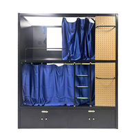 Vente à chaud Lit superposé double Mobilier scolaire pour étudiants Loft Lit double en bois Lits d'appartement Lit mezzanine pleine grandeur