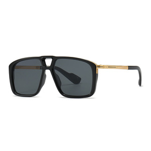 Occhiali da sole da uomo classici 2026 di alta qualità, firmati, alla moda, stile pilota, con doppia montatura, oversize, di lusso, retrò, per la guida - Product Image 4