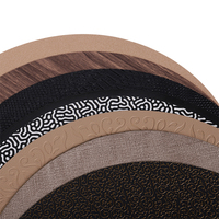 1 ensemble de tapis de Table matelassé, mobilier moderne de styliste, avec impression naturelle, napperon rond