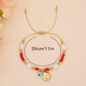 B3604 Virgen colgante pulsera colorido ojo encanto pulsera con cuentas hilo rojo pulsera <span class=keywords><strong>amistad</strong></span> - Product Image 4