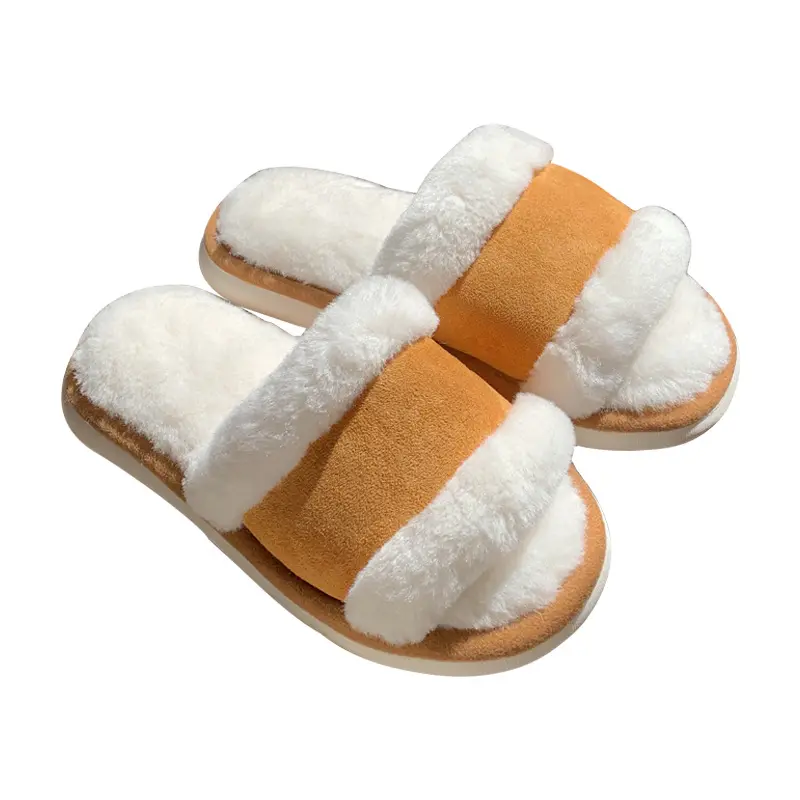 XIXITIAO wholesale fluffy latest design simple indoor home simple plain pvc flat shoes slippers slides for ladies woman