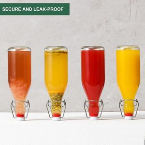 Botellas de Vidrio Herméticas con Tapa Abatible para Elaboración de Cerveza y Fermentación de Kombucha con 2 Vertedores - Product Image 6