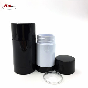 Récipient de déodorant torsadé à remplissage inférieur vide en plastique OEM OEM pour parfum solide emballage de <span class=keywords><strong>Deo</strong></span> Stick noir blanc personnalisé 30g 50g 75g - Product Image 3