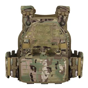 Yakeda Chaleco Tactico Camouflage Polyester Molle Plate Carrier Quick Release Tactical Vest For Men