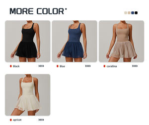 Umwelt freundliches recyceltes Tennis kleid Benutzer definiertes Logo Sportswear Schnellt rockn endes Golf-Fitness kleid für Frauen - Product Image 2