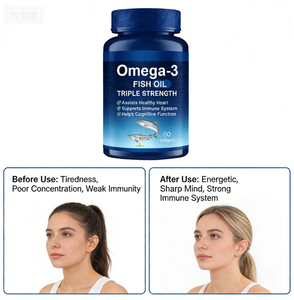 Aceite de Pescado Omega-3 Triple Potencia en Cápsulas Blandas, Apoya la Salud del Corazón, el Sistema Inmunológico y la Función Cognitiva, 60 Unidades, Suplemento Dietético - Product Image 2