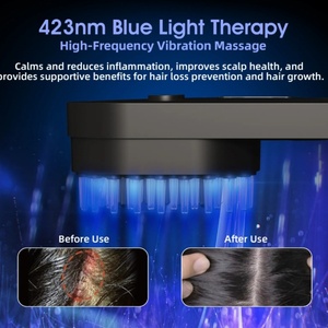 Peigne de massage EMS pour le cuir chevelu, applicateur de médicaments, peigne rouge, masseur capillaire à air, lumière rouge de haute qualité pour la repousse des cheveux - Product Image 5