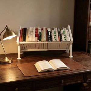 Desktop Bookshelf Adjustable Standing Type Rectangle PP Office Organizer Study Room <b>Storage</b> <b>Rack</b> - Product Image 1