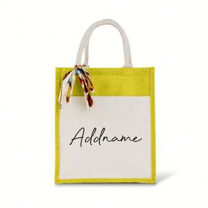 Christmas Birthday Party <b>Gift</b> DIY with Bow Knot Jute Tote <b>Bag</b> Shopping Handbag - Product Image 3