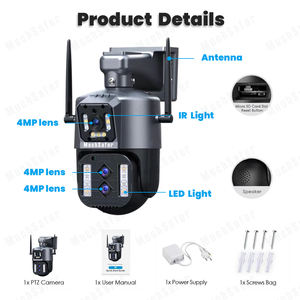 กล้องวงจรปิดแบบ PTZ ซูม10X ได้3เลนส์12MP ไร้สาย6K ไร้สาย IPC360กล้องรักษาความปลอดภัยกลางแจ้งที่บ้านกล้อง PTZ IP - Product Image 2