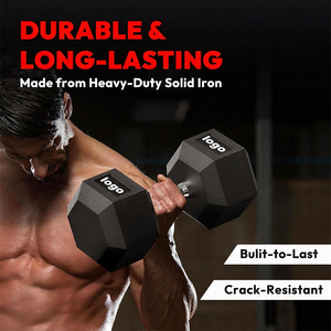 Mancuernas Hexagonales Modelo KG Suministradas por el Fabricante, Juego <span class=keywords><strong>de</strong></span> Mancuernas Hexagonales Recubiertas <span class=keywords><strong>de</strong></span> Goma Negra para Entrenamiento Físico en Casa o Gimnasio - Product Image 5