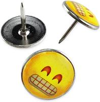 100 épingles à motifs emoji colorées pour tableau de messages, bureau, cuisine, maison