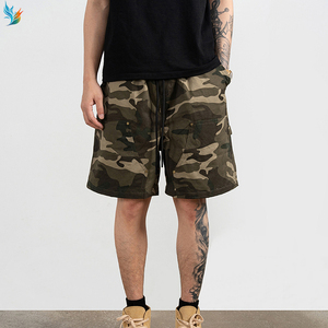 Alta calidad en blanco hombres algodón poliéster sarga camuflaje de talla grande Casual correr sudor cintura alta Multi-Bolsillo Cargo <span class=keywords><strong>corto</strong></span> - Product Image 1