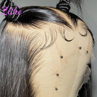 Peluca de Cabello Humano Indio Virgen de 40 Pulgadas, Peluca Frontal de Encaje HD Completo 13x6 Sin Pegamento, Peluca Frontal de Encaje de Cabello Humano Liso Largo Vietnamita, Proveedor
