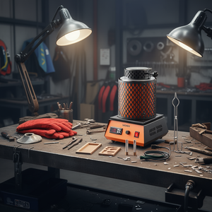 Horno Eléctrico para Fundir Metales Vevor de 1500W, Crisol de Cerámica de 5kg, Horno 2102F, Kit para Fundir Oro y Fabricación de Joyería - Product Image 2