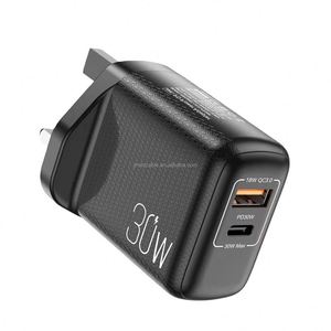 30W <b>USB</b> <b>C</b> PD Fast Charger <b>USB</b> A+<b>Type</b> <b>C</b> Dual Port Charging Block Travel Wall Charger QC3.0 Smartphone Charger 3A Output OEM Logo - Product Image 2