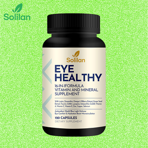 Cápsulas de Luteína de Arándano Solilan, Cápsulas Naturales de Luteína y Zeaxantina, Cuidado de la Salud Ocular, Suplementos de Vitaminas y Minerales - Product Image 1