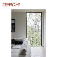 Ventanas Modernas de Aluminio Negro con Marco de Rejilla, Diseño Innovador para Balcón, de Techo a Piso