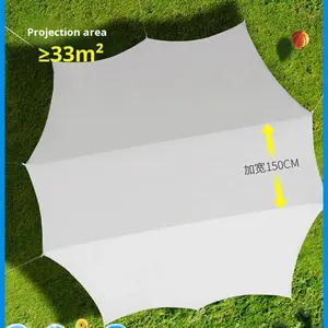 Fellowship Oxford Material> Tente d'auvent étanche de 3000mm Portable Camping Ground Pique-nique Parasol <span class=keywords><strong>Tunnel</strong></span> Pluie en forme de papillon - Product Image 2