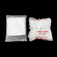 Sacs alimentaires transparents en PE de 100 ml à 3 L, pochettes souples à bouche plate, étanches, anti-poussière, avec poignée, pour emballage d'eau minérale, personnalisables