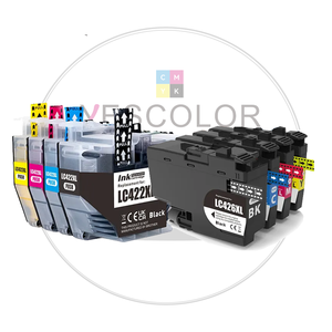 Cartouche d'encre Yescolor Premium compatible Lc421 Lc422 Lc424 Lc427 Lc426 Lc427xl pour <span class=keywords><strong>Brother</strong></span> HL-J6010DW/MFC-J5955DW, MFC-<span class=keywords><strong>J6955DW</strong></span> - Product Image 1