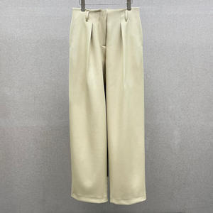 Pantalon de costume formel plissé pour femme, coupe droite, respirant, effet froissé, été, luxe léger, drapé - Product Image 6