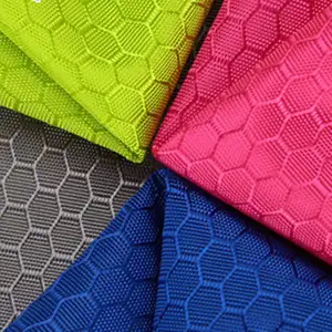 420D 400DNylon Ripstop Oxford Fabric Hexagonal Honeycomb Football Plaid PU Coated Waterproof Outdoor Nylon Oxford Fabric