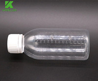 Vente chaude 125ml PET Transparent Sirop Bouteille En Plastique Médecine Graduée Bouteille En Gros
