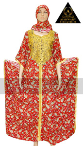 Elegant Luxury Ladies Long Dubai <b>Kaftan</b> Saudi Abaya Scarf Modest Linen Seamless Moroccan Style Ethnic Fabric for Wholesale India - Product Image 2