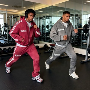 Custom Acid Wash Zip up Hoodie and Jogger 2 Piece <b>Set</b> Men 100% Cotton Tracksuit Hoodies and Flared Sweat Pants <b>Set</b> Unisex - Product Image 1