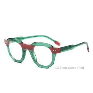 2091 Factory 3D Engraving Lamination Acetate Optical Frames Fashionable Eyeglasses