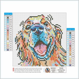 5D Diamond Painting Full Diamond Painting mosaico animale diamante ricamo cane sorridente <span class=keywords><strong>foto</strong></span> per pittura personalizzata - Product Image 2