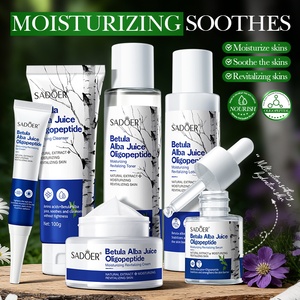 Set Facial Hidratante de Oligopéptidos de Jugo de Abedul SADOER de Marca Privada, Cosméticos Coreanos, Set Coreano para el Cuidado de la Piel Calmante e Hidratante - Product Image 1