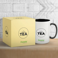 Boîte de tasse d'expédition à couvercle rabattable écologique au design personnalisé avec insert en mousse cartons ondulés boîte d'expédition pour tasse à café et thé